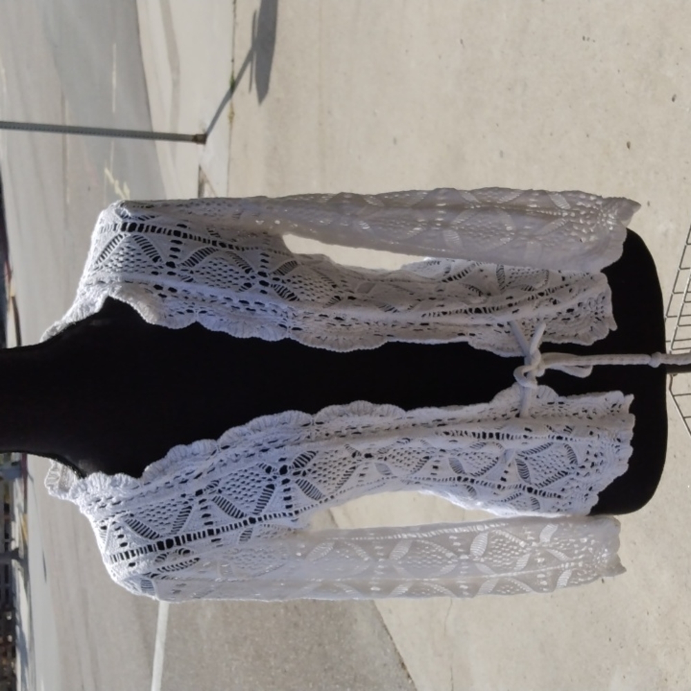 White House Black Market small crocheted sweater